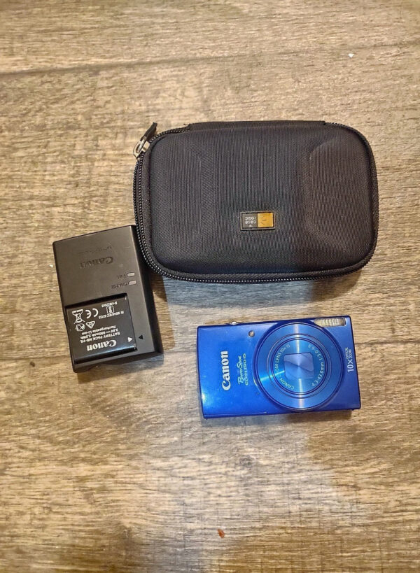 CANON PowerShot ELPH 190 IS IXUS Digital Camera Blue 20MP WiFi 10x Zoom TESTED