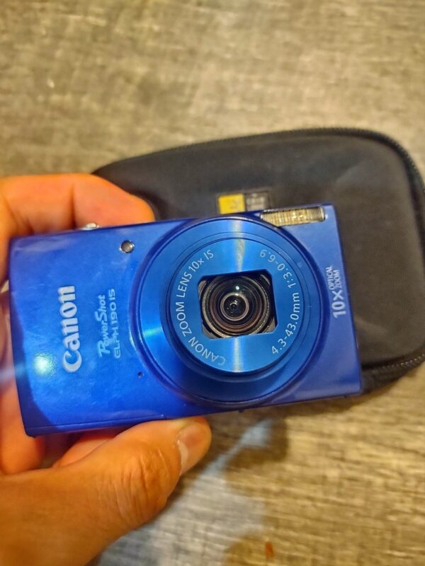 CANON PowerShot ELPH 190 IS IXUS Digital Camera Blue 20MP WiFi 10x Zoom TESTED - Image 4