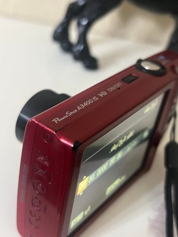 Canon PowerShot A3400 IS 16.0 MP Digital Camera with 5x Optical Image Zoom Red - Image 3