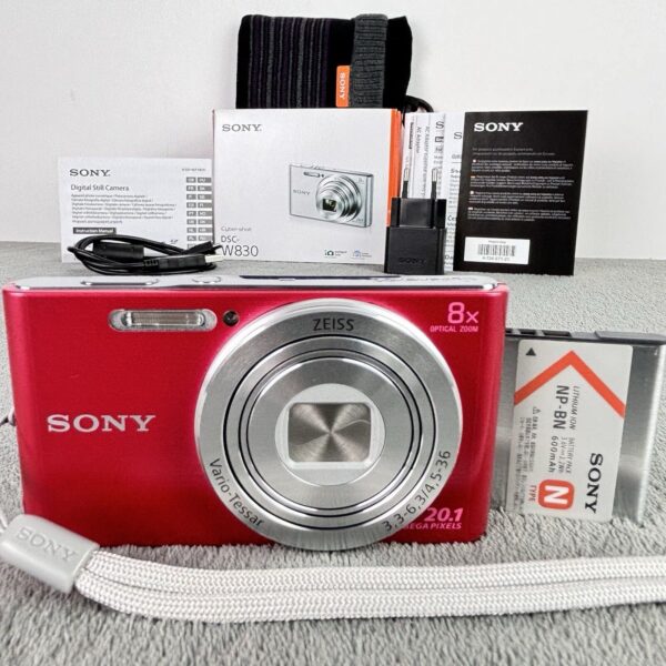 Sony Cyber-Shot DSC-W830 20.1MP 8x Optical Zoom Compact Digital Camera Pink