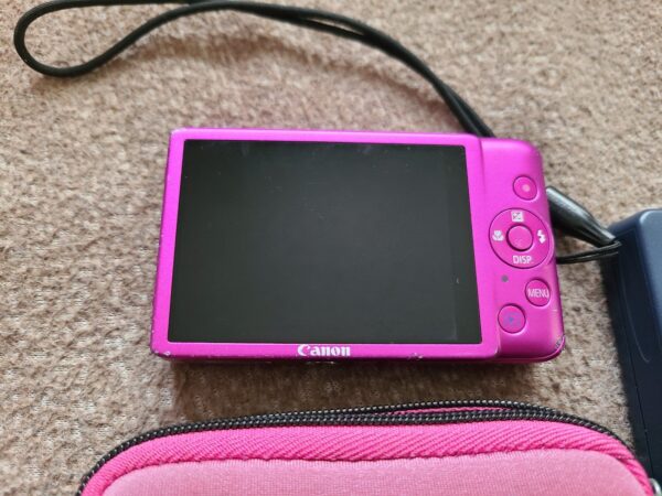 Canon Powershot elph 100 Hs PINK with accessories - Image 3