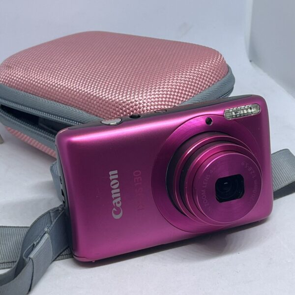CANON IXUS 130 - 14MP Pink - Compact Digital Camera w Case Charger And Battery - Image 17