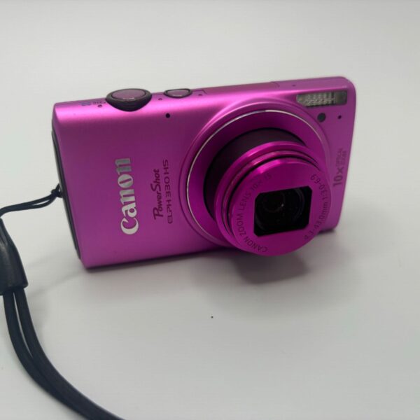 Canon PowerShot ELPH330HS Pink Digital Handheld Camera WORKING (7B) MO#666 - Image 2