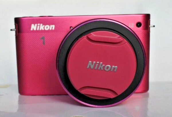 Pink Nikon 1 J2 camera.  Boxed with 10-30mm & 30-110mm lenses, battery & charger - Image 3