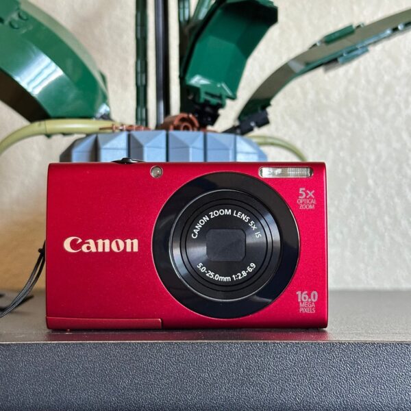 Canon PowerShot A3400 IS Touch Screen Digital Camera Red 16MP Digicam Compact - Image 2