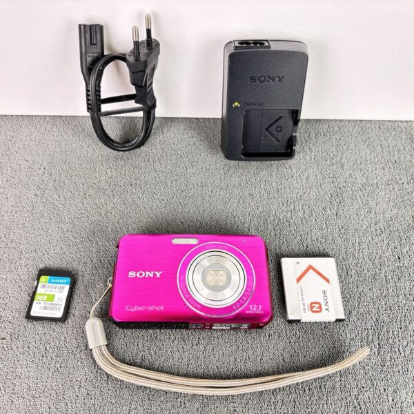 Sony Cybershot DSC-W320 SteadyShot 14MP 4x Optical Zoom Digital Camera Kit PINK - Image 2