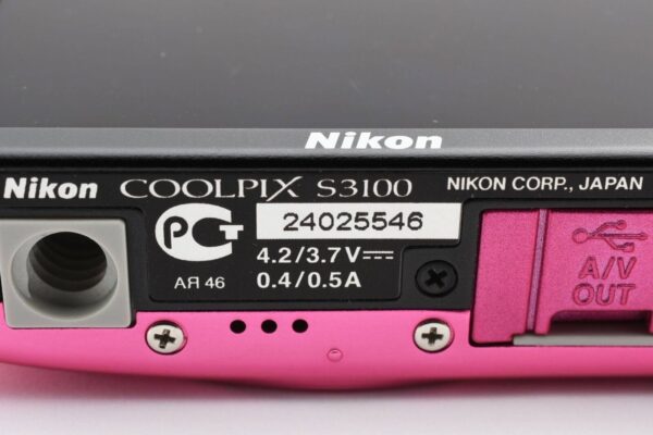 Nikon COOLPIX S3100 14MP Digital Compact Camera Fresh Pink w/strap chager [Exc] - Image 12