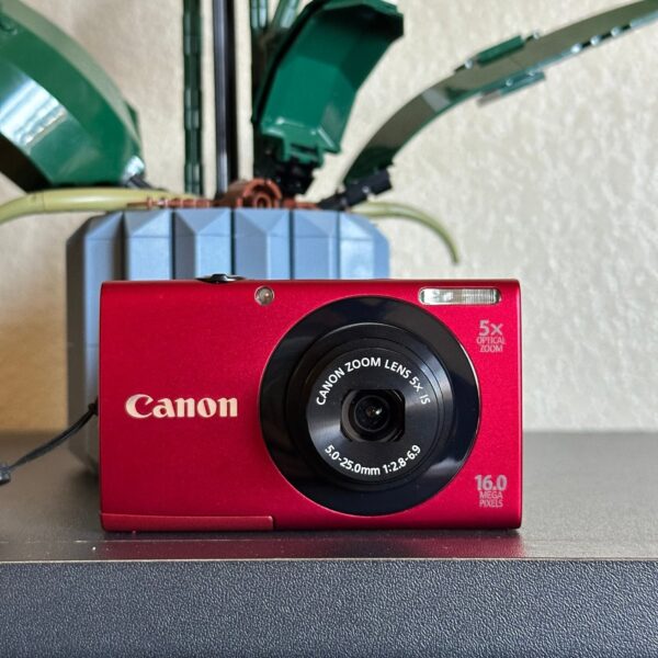 Canon PowerShot A3400 IS Touch Screen Digital Camera Red 16MP Digicam Compact - Image 3