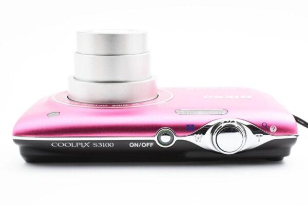 Nikon COOLPIX S3100 14MP Digital Compact Camera Fresh Pink w/strap chager [Exc] - Image 5