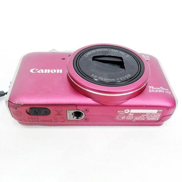 Canon PowerShot SX230 HS Pink 12.1MP 14x Zoom Compact Digital Camera From Japan - Image 2