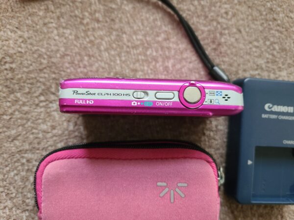 Canon Powershot elph 100 Hs PINK with accessories - Image 4
