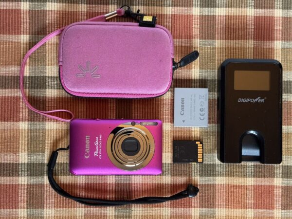 Canon Powershot ELPH 100 HS 12.1 MP Digital Camera Digicam Pretty Pink-Working