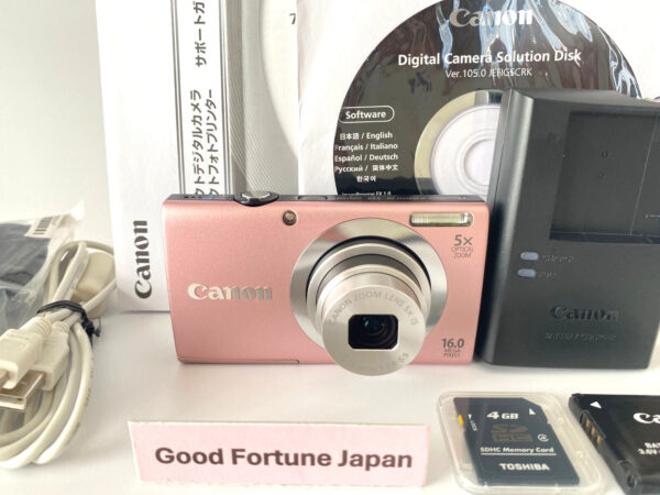 Canon PowerShot A2400 IS Pink Compact Digital Camera